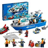 Tương thích với Lego City Series 60277 Cảnh Sát Tuần Tra Thuyền Cảnh Sát Tàu Vũ Trụ Bé Trai Lắp Ráp Đồ Chơi Trẻ Em Quà Tặng 2.28