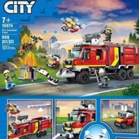 Tương thích với Lego City Police Series 60374 Xe chỉ huy cứu hỏa Bé trai Khối xây dựng lắp ráp Đồ chơi Trẻ em Quà tặng 2001