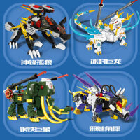 Tương thích với Lego Cơ Động Vật Series Động Vật Voi Tê Giác Rồng Sói Cô Đơn Giáo Dục Giáo Dục Sớm Lắp Ráp Khối Xây Dựng❤2.28❤