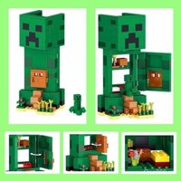 Tương thích với Lego Creeper Cave Minecraft Lắp ráp các nhân vật nhỏ Creepery Khối xây dựng Đồ chơi Giáo dục trẻ em 55OU