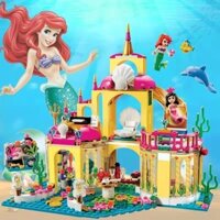 Tương Thích Với Lego Disney Công Chúa Nàng Tiên Cá Cung Điện Dưới Nước41063Cô Gái Lắp Ráp Khối Xây Dựng Đồ Chơi Quà Tặng