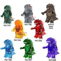 Tương thích với Lego Godzilla 2 Vua Quái Vật Băng Godzilla Quái Vật Minifigures Lắp Ráp Khối Xây Dựng Đồ Chơi Bé Trai ROIS