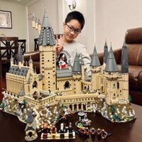 Tương thích với Lego Harry Potter Academy of Magics Khối xây dựng Lâu đài Hogwarts Độ khó cao Đồ chơi lắp ráp lớn Nam F3.25