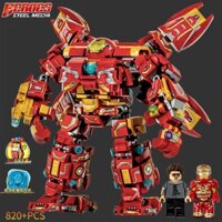 Tương thích với Lego Iron Man Anti-Hulk Mecha Armor Boy Puzzle Assembly Building Block Toy Gift Day Children
