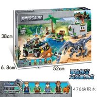 Tương thích với Lego Jurassic World Battle of Claw Dragons Treasure Hunt Adventure Dinosaur Park Series Khối xây dựng Đồ chơi lắp ráp 2.