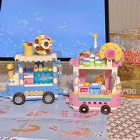 Tương thích với Lego Khối Xây Dựng Kem Xe Handmade diy Giáo Dục Lắp Ráp Đồ Chơi Đồ Trang Trí Giá Trị Cao Bé Gái Bạn Gái