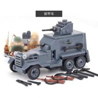 Tương thích với Lego Khối xây dựng quân sự SWAT Xe bọc thép Hummer Jeep Model Boys Lắp ráp Đồ chơi trẻ em 2.18