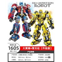 Tương thích với Lego Khối xây dựng Transformers Bumblebee Robot ô tô Optimus Prime Mecha Đồ chơi lắp ráp giáo dục jirgf3