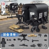 Tương thích với Lego Khối Xây Dựng Quân Đội SWAT Lều Bé Trai Lắp Ráp Lực Lượng Đặc Biệt Minifigures Trọn Cặp Vũ Khí Hạng Nặng Đồ Chơi 2.18