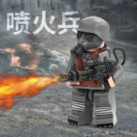 ☆★Tương thích với Lego Lực lượng đặc biệt Jimu Renzi Cơ sở sinh hóa Mặt nạ phòng độc Cảnh sát đặc nhiệm Spitfire Đồ chơi trẻ em Dilong/3.9