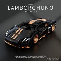 Tương thích với Lego mạ điện vàng đen Lamborghini Mavericks Ferrari xe thể thao điều khiển từ xa đồ chơi trẻ em lắp ráp