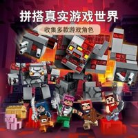 Tương thích với Lego Minecraft Dungeon Khối xây dựng Battle of Redstone vs Boys 6 đến 1#兼容乐高我的世界地下城积木红石之战vs男孩子6到12岁拼装玩具