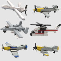 Tương thích với Lego MOC Military Series Mini World War II Khối xây dựng xe tăng máy bay chiến đấu Tòa nhà giáo dục cho trẻ em