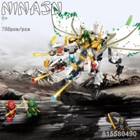 Tương thích với LEGO Ninjago Bốn Đầu Super Shenlong Ultimate Fit 70679 Đồ Chơi Khối Xây Dựng Cậu Bé 11164