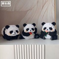 Tương thích với Lego Panda Họ Một Bộ Năm Khối Xây Dựng Lắp Ráp Hoạt Động Học Tập Quà Tặng Nhỏ Sinh Viên Đại Học Đồ Chơi Đồ Trang Trí SDFRD56
