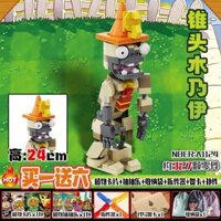 Tương thích với LEGO Plants vs. Zombies phiên bản lai MJ Lord of the Dance zombie mecha lắp ráp các khối xây dựng đồ ch