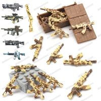 Tương thích với Lego quân sự AK47 súng trường 2 chiến đấu quân Đội Vũ khí thiết bị người mảnh Ghép khối xây dựng đồ chơi trẻ em 4GYF