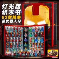 Tương thích với LEGO Spider Iron Man minifigure sê-ri kỷ niệm bằng tay khối xây sách đồ chơi lắp ráp bé trai tặng xếp hì