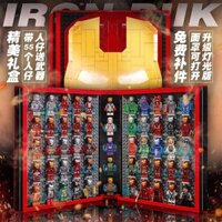 Tương thích với LEGO Spider Iron Man loạt phim minifigure kỷ niệm hướng dẫn sử dụng khối xây dựng s