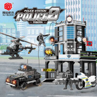 Tương thích với Lego SWAT Đội Cảnh Sát Khối Xây Dựng Trực Thăng Bé Trai Đồ Chơi Trẻ Em Lắp Ráp Trí Thông Minh 35.1