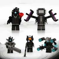 Tương thích với Lego Titan Nữ Màn Hình Tai Mèo Titan Camera TV Man Fighter Vệ Sinh Người Có Vũ Trang