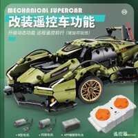 🌈Tương thích với Lego Lamborghini xe thể thao khối xây dựng cyberpunk xe điều khiển từ xa mô hình lắp ráp đồ chơi giáo