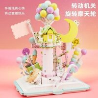 Tương thích với Lego
Nhà sách Dessert Candy
Người mẫu cô gái lãng mạn
Đồ trang trí khinh khí cầu vòng đu quay