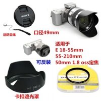 Tương thích với máy ảnh Sony Mirrorless NEX-5 NEX-7, ống kính 18-55 55-210, nắp ống kính + bộ lọc UV