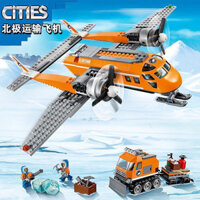 Tương thích với máy bay vận tải tiếp tế vùng cực dòng LEGO City Đồ chơi lắp ráp khối xây dựng dành cho trẻ em