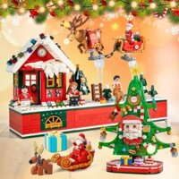 Tương thích với món quà kỳ nghỉ xe trượt tuyết lắp ráp loạt LEGO Giáng sinh