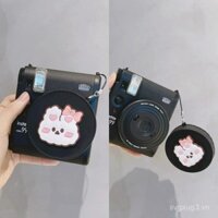 Tương thích với nắp ống kính Fujifilm Mini 99, silicone hoạt hình cho Instax Mini 90 với dây đeo chống thất lạc