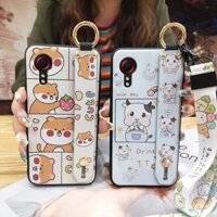 Tương thích với ốp điện thoại Samsung Xcover5/SM-G525F, có chân đế, hình thú dễ thương, phong cách tương tự, TPU mềm mại, Shiba Inu