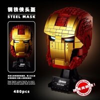 Tương thích với siêu anh hùng gạch xây dựng mũ bảo hiểm LEGO Iron Man