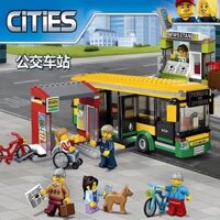 Tương thích với Trạm xe buýt thành phố Lego City Series 60154 Khối xây dựng xe buýt lớn Đồ chơi cậu bé 6 tuổi Quà tặng 2.20