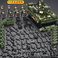 Tương thích Xe tăng Lego Xe bọc thép có thể mang theo các nhân vật nhỏ Khối xây dựng quân sự SWAT Lắp ráp 7 Bé trai 8 Đồ chơi lắp ráp trẻ em 2101