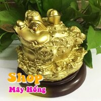 Tượng Thiềm thừ cóc ngậm tiền cỡ lớn cao 13.5 cm x rộng 14.5 cm nặng 1.7 kg chỉ 159k