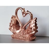 Tượng Thiên Nga trang trí phòng khách, decor kệ tường, kệ sách