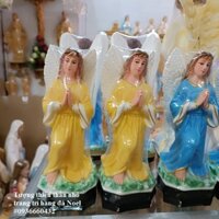 Tượng thiên thần mini cao 22cm trang trí Noel, hang đá giáng sinh sinh động chất liệu composite