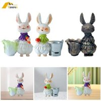 Tượng Thỏ Phục Sinh Chậu Hoa Nhựa Chậu Hoa Cho Kệ Sách Văn Phòng Tại Nhà