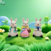 Tượng Thỏ Phục Sinh Quà Tặng Điêu Khắc Nhựa Cho Phòng Ngủ Bãi Cỏ Văn Phòng