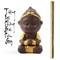 Tượng Tôn Ngộ Không Chắp Tay Bái Có Gậy - Trang Trí Hồ Cá - Phòng Làm Việc