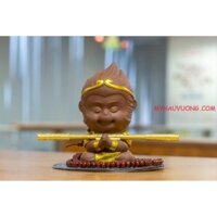 Tượng tôn ngộ không - mỹ hầu vương tề thiên đại thánh bằng gốm mạ vàng cao cấp