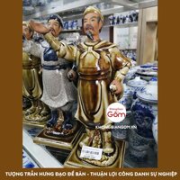 Tượng Trần Hưng Đạo gốm sứ 02 cao 27cm