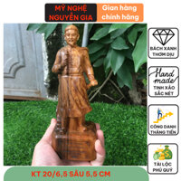 Tượng trần hưng đạo hưng đạo vương trần quốc tuấn bằng gỗ bách cao 20 cm giúp trấn trạch hóa hung mang lại sự phát trển