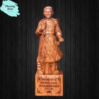 Tượng trần hưng đạo trần quốc tuấn hưng đạo vương cao 20cm đến 40cm chất liệu gỗ hương