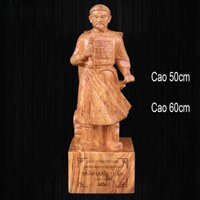 Tượng trần hưng đạo trần quốc tuấn hưng đạo vương cao 40cm đến 60cm chất liệu gỗ hương