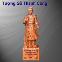 Tượng trần hưng đạo trần quốc tuấn cao từ 20cm đến 40cm chất liệu gỗ hương