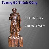 Tượng trần quốc tuấn trần hưng đạo cao 30cm và 40cm chất liệu gỗ mun nguyên khối