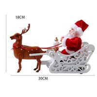 Tượng trang trí giáng sinh - Ông Già Noel cưỡi tuần lộc chạy quà tặng giáng sinh cho bé