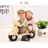 Tượng Trang Trí Ông Bà hạnh phúc Dễ Thương Đa Dạng Mẫu Decor Bàn Làm Việc Quà Tặng Gia Đình Tân Gia